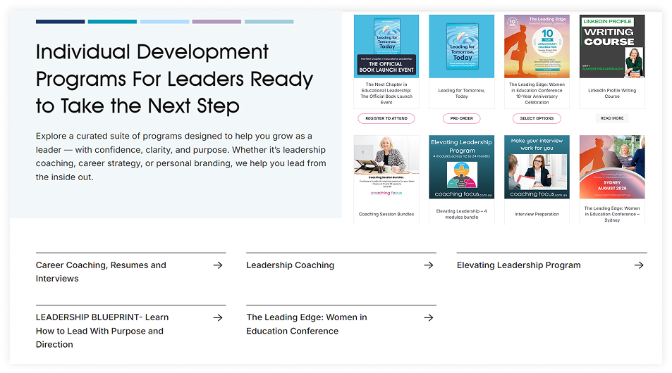 Leadership coaching for teachers in Melbourne